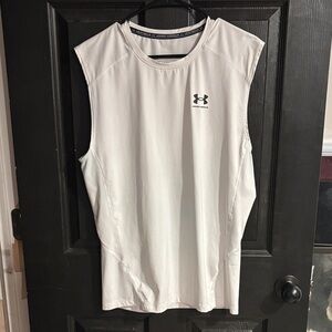 Under Armour White HeatGear Short Sleeve Performance Shirt